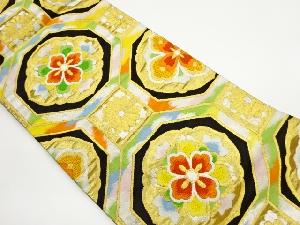 蜀江文に華紋模様織出し袋帯